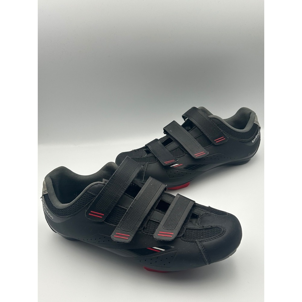 Tommaso Strada 100 Mens Road Cycling Shoes Black Size 9 EUR 42 3-Strap Closure